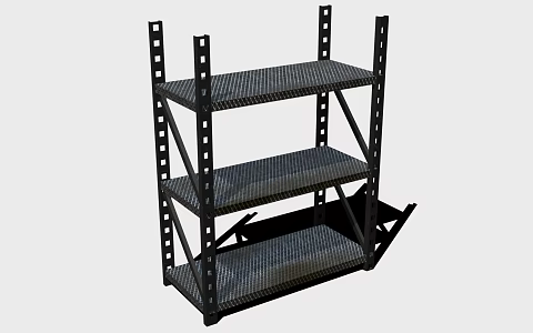 Modern shelf metal shelf 3d model