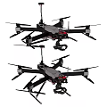 Two Multi Rotor Drones With Camera Mount For Aerial Photography Black Design