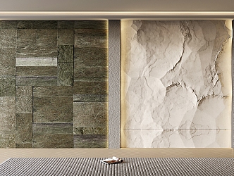 Modern Background Wall Stone Background Wall Stone Wall Decorations Rock Slab Background Wall 3d model