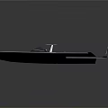 Modern Boat Exterior Design With Blue Seats White Deck And Stern Logo