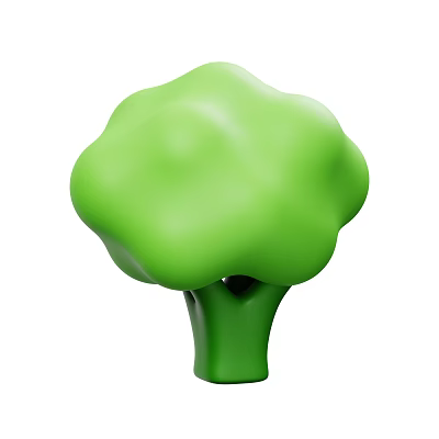 Fresh and Vibrant Green Broccoli Vegetable with Healthy Nutrients and 3D Model Features 3d model