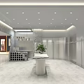 Modern 1993 Clothing Store With Gray Walls Glass Facade Clothing Racks And Potted Plant
