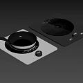 Two Modern Induction Cooktops With Frying Pan For Kitchen Appliances