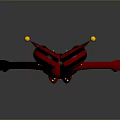 3D Character Design With Twin Pigtails Red Black Bodysuit And Long Limbs