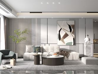 modern living room 3d model