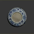 Traditional Blue And White Ceramic Vase With Floral And Figure Motifs