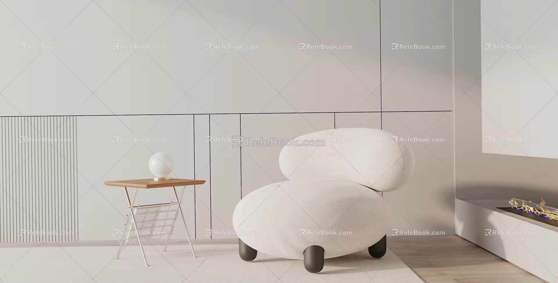Modern Single Sofa Leisure Chair 3d model