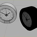 Modern Round White and Black Clocks with Minimalist Design on Sleek Surface