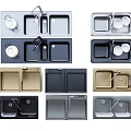 Stylish Modern Kitchen Sinks With Various Colors And Double Bowl Designs