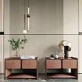 Modern bedside table ornaments table lamp chandelier 3d model