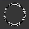 Silver Ring With Twisted Intertwined Curved Lines Modern Artistic Fashion Jewelry Accessory