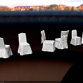 White Leisure Chairs Covered With Chair Covers In Multiple Neat Arrangement