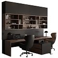 Modern Table and Chair Combination Office Desk Open Shared Desk 3d model