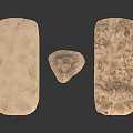 Three Different Shaped Beige Textured Mats With Natural Material For Home Use