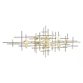 Modern Decorative Wall Decor With Golden Squares And Intersecting Lines 3d model