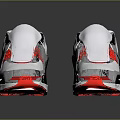 White Sporty Running Shoes With Red Black Accents And Nike Logo Design