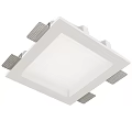 Square White Recessed Ceiling Light With Perforated Metal Brackets And Modern Design 3d model