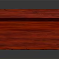 Decorative Ornament Set Featuring Red Wooden Box With Open Lid And Wood Grain Texture