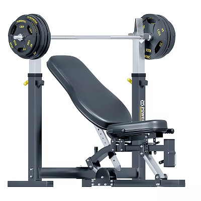 Sports Equipment Barbell Weight Bench Press Rack With Adjustable Seat For Strength Training 3d model
