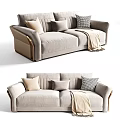 Modern double sofa 3d model