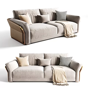 Modern double sofa 3d model