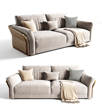 Modern double sofa 3d model