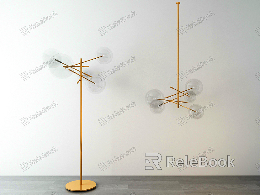 Modern lighting combination floor lamp chandelier model