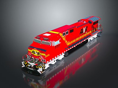 vintage train steam train carriage locomotive head steam carriage train modern vehicle 3d model