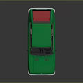 Vintage Green Two Door Coupe With Sleek Body And Retro Design