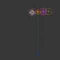 Various Modern Hanging Chandeliers With Curved Ring Structures And LED Lights