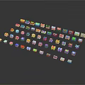 Modern game prop box sub voxel box 3d model