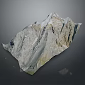 Breathtaking Snow Mountain Landscape With Snowy Peaks And Rocky Slopes