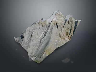 Breathtaking Snow Mountain Landscape With Snowy Peaks And Rocky Slopes 3d model