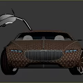 Futuristic Sports Car With Gull Wing Doors And Unique Textured Body Design