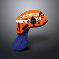 Orange VILFORSVARE Safety Helmet With Blue Padding And Structural Design Details