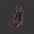 Black Racing Single Chair With Safety Straps And Modern Sporty Design
