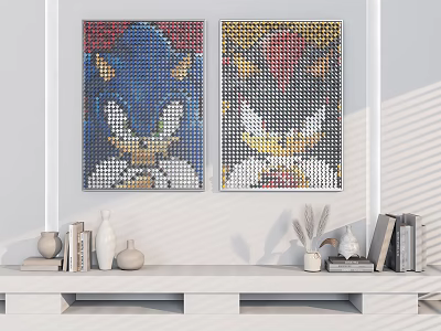 Modern Decorative Painting Home Decorative Painting Mei Chen Pendant 3d model