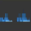 Blue 3D City Models With Tall Buildings And Roads Two Displayed Side By Side