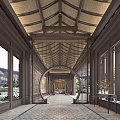 New Chinese Front Office Sales Office Front Office 3d model