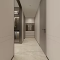 Luxurious Walk in Closet Interior With Glass Cabinets LED Lighting Marble Floor And Mirrors