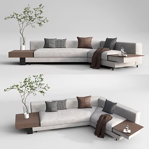 Modern corner sofa multiplayer corner sofa 3d model