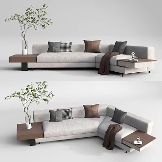 Modern corner sofa multiplayer corner sofa 3d model