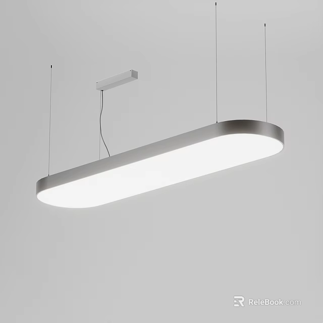 Modern Pendant Light With Sleek Aluminum Frame And White LED Illumination For Contemporary Interior 3d model 