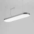 Modern Pendant Light With Sleek Aluminum Frame And White LED Illumination For Contemporary Interior