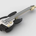 Handmade Building Blocks Guitar Model With Black Body And Light Neck