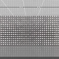 Modern Futuristic Wall Panel With Small Square Modules And Horizontal Lines 3d model
