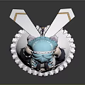 Game Movie Character With Teal Twintails In White Maid Outfit And Brown Boots