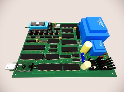 USB-based Eprom Programmer PCB 3d model