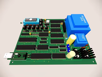 USB-based Eprom Programmer PCB 3d model