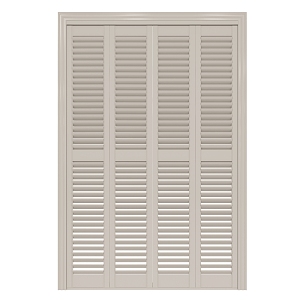 shutters solid wood bedroom floor-to-ceiling windows 3d model